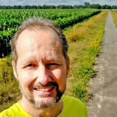 titel? Een selfie van Pieter Raaijmakers tijdens het hardlopen